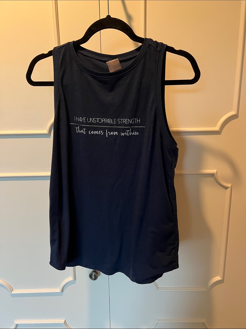 CALIA by Carrie Underwood Navy Graphic Muscle Tank - Unstoppable Strength